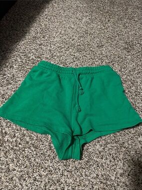 H&M Bright Green Athletic Drawstring Shorts